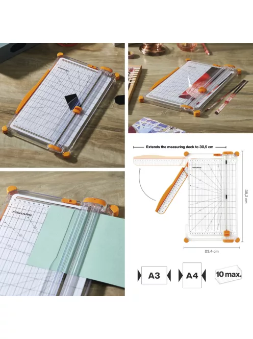 Fiskars SureCut™ Papír Vágóasztal A4, széles talppal