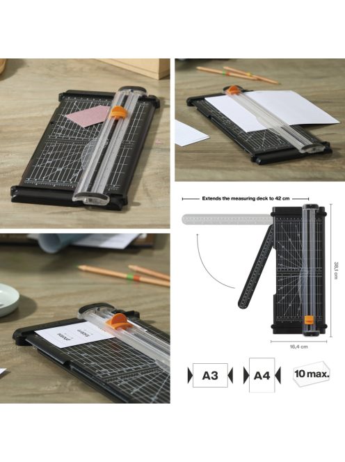 Fiskars SureCut™ vágóasztal A4, papírhoz, újrahasznosított anyagból