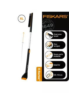   Fiskars X-series™ autós hóseprű és jégkaparó, teleszkópos, XL (1078493)