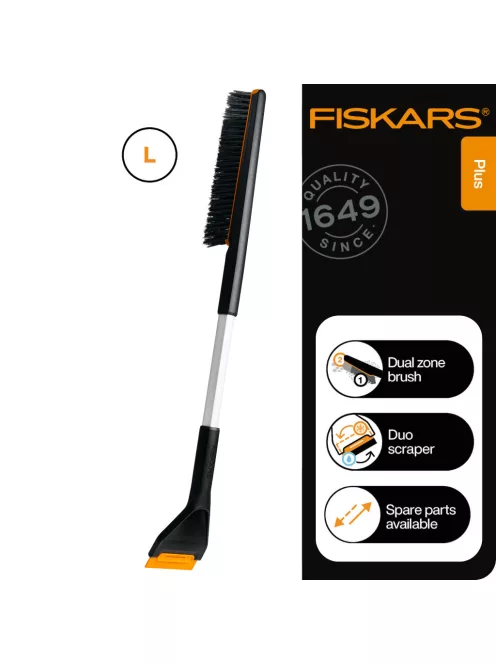 Fiskars Plus™ autós hóseprű & jégkaparó, hosszított nyéllel, L (1078494)