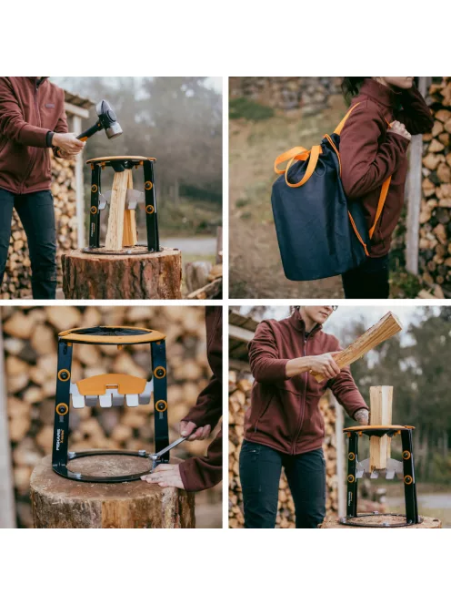 Fiskars X-series™ tüzifa hasító állvány L, gyújtós készítéshez + hordtáska (1079156)