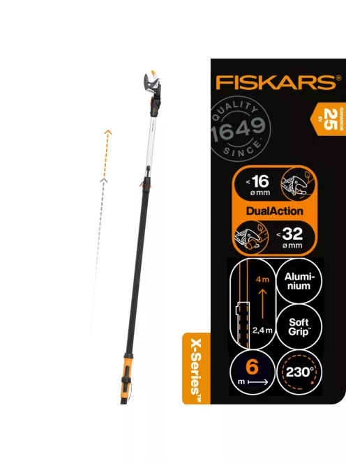 Fiskars X-series™ DualAction UPX96 teleszkópos magassági ágvágó, bypass - 25 év garanciával (1080131)