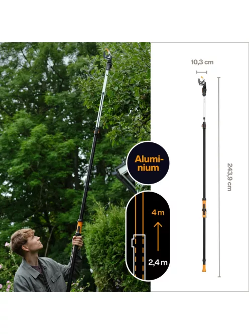 Fiskars X-series™ DualAction UPX96 teleszkópos magassági ágvágó, bypass - 25 év garanciával (1080131)