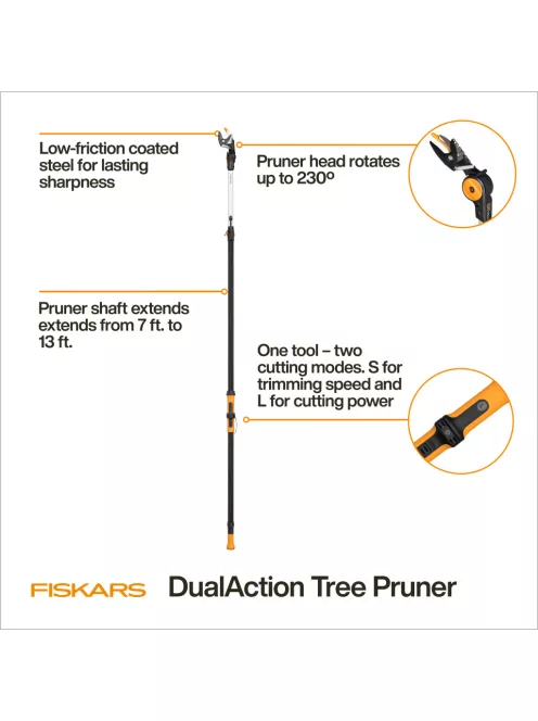 Fiskars X-series™ DualAction UPX96 teleszkópos magassági ágvágó, bypass - 25 év garanciával (1080131)