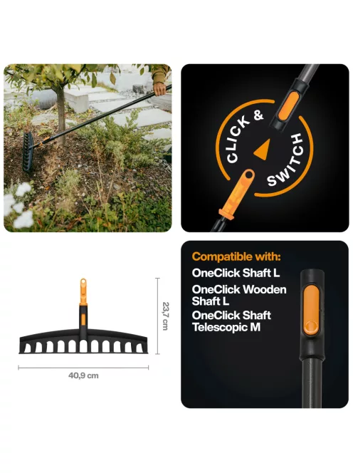 Fiskars OneClick Univerzális gereblye fej (1080674)