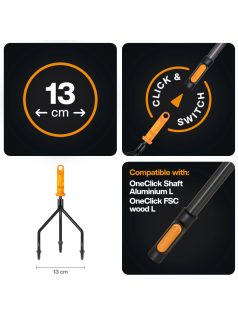 Fiskars OneClick talajlazító fej (1080684)