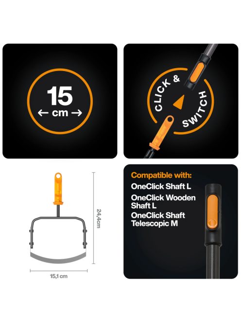 Fiskars OneClick toló-húzó gyomláló fej (1080696)