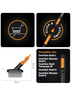 Fiskars OneClick Járdatisztító kefe fej (1080697)