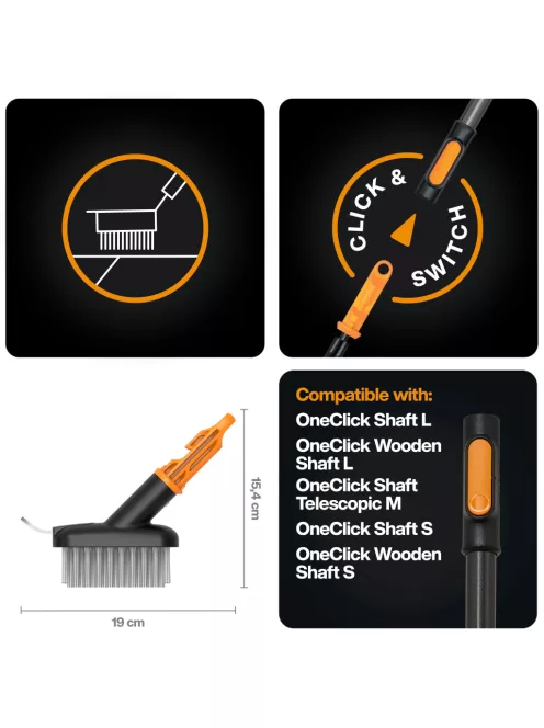 Fiskars OneClick Járdatisztító kefe fej (1080697)