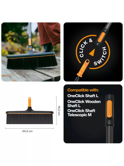 Fiskars OneClick terasz seprű fej (1080700)