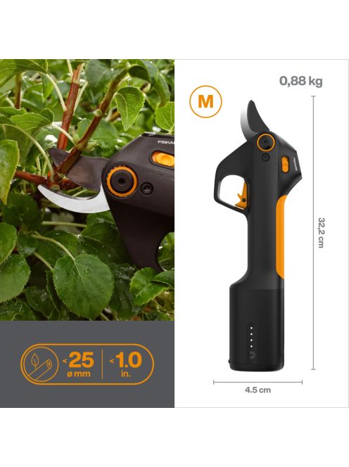 Fiskars Power Tools elektromos metszőolló ePruner PR10 Bypass, M, beépített akkumulátorral (1082297) BEVEZETŐ ÁR