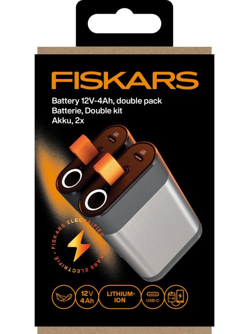 Fiskars Power Tools akkumulátor BT12 12V-4Ah dupla készlet (1082342)