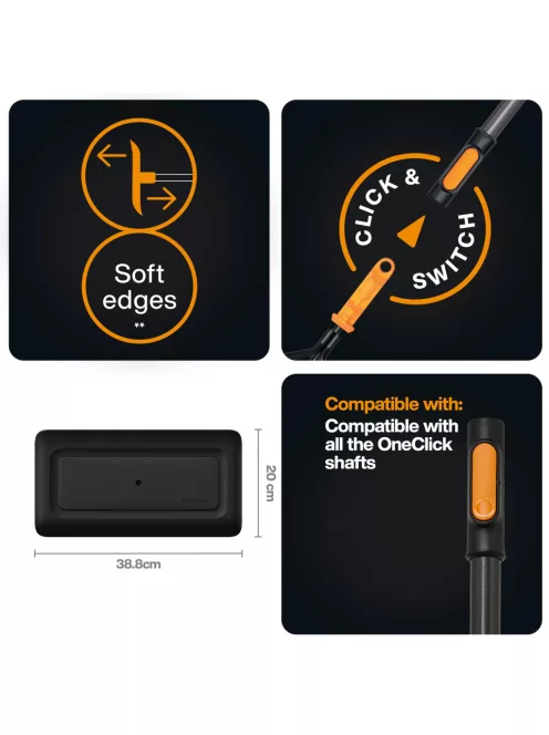 Fiskars OneClick napelem takarító seprű (1086997)