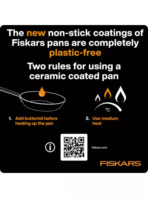 Fiskars Hard Face serpenyő, 28 cm, kerámiabevonatos (1087461)