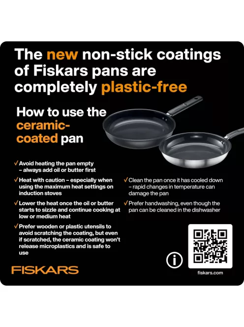 Fiskars Hard Face serpenyő, 28 cm, kerámiabevonatos (1087461)