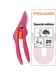   Fiskars Inspiration™ P26 metszőolló, rubinvörös, bypass (1003657)
