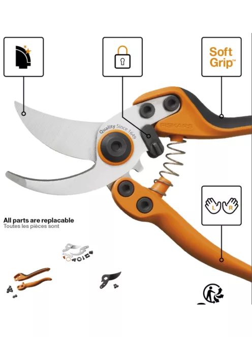 Fiskars Pro professzionális metszőolló PB-8, bypass M (1020204)
