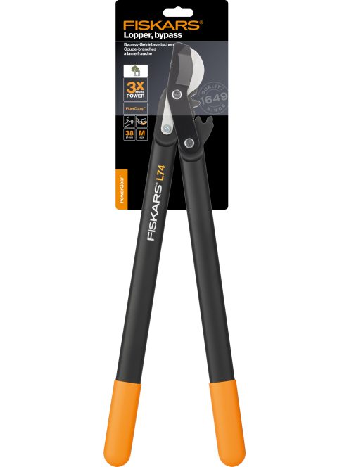 Fiskars PowerGear™ L74 ágvágó bypass, horgos M  (1000582)
