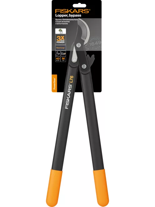 Fiskars PowerGear™ L76 ágvágó, bypass, hegyes M (1001553)