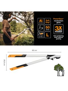   Fiskars PowerGearX™ Fém fogaskerekes ágvágó LX94 (M), bypass - 25 év garanciával (1020187)