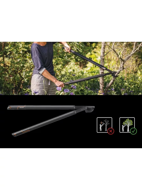 Fiskars SingleStep™ L38 ágvágó, bypass, horgos L (1001426)