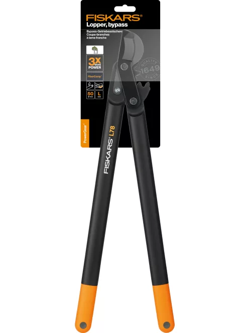 Fiskars PowerGear™ L78 ágvágó, bypass, horgos L (1000584)
