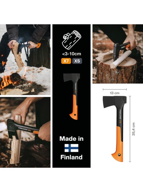 Fiskars X7 kemping fejsze XS - 25 év garanciával (1015618)