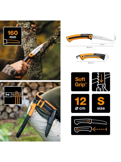 Fiskars Xtract™ kerti fűrész, kicsi, SW73 (1000613) (Csomagolás nélküli, hibátlan termék)