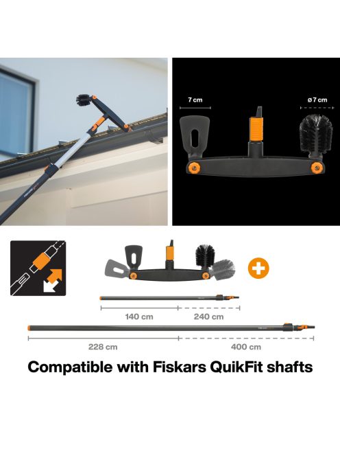 Fiskars QuikFit™ Ereszcsatorna tisztító fej (1001414)