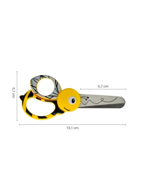Fiskars Gyermekolló (13 cm), méhecske (1003747)
