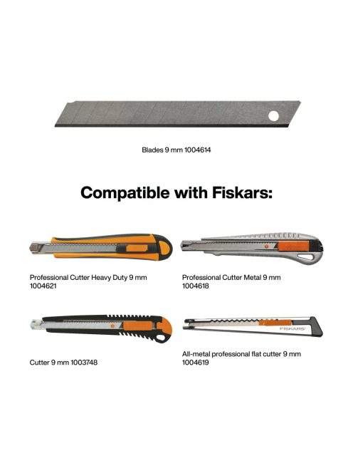 Fiskars Professzionális pengekés lapos, 9mm (1004619)