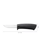 Fiskars PRO Staysharp™ kés építőipari munkákhoz, tokba épített élezővel (1023617)