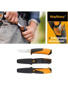 Fiskars Staysharp™ általános kés, tokba épített élezővel (1023618) 