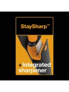 Fiskars PRO Staysharp™ általános kés, tokba épített élezővel (1023618) 
