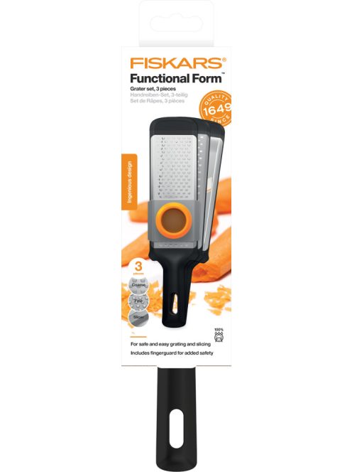 Fiskars Functional Form Reszelő szett: durva & finom & szeletelő  (1014414) 