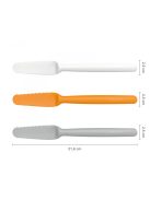 Fiskars Functional Form™ Kenőkés szett 3db műanyag késsel (fehér, sárga, szürke) (1016121)