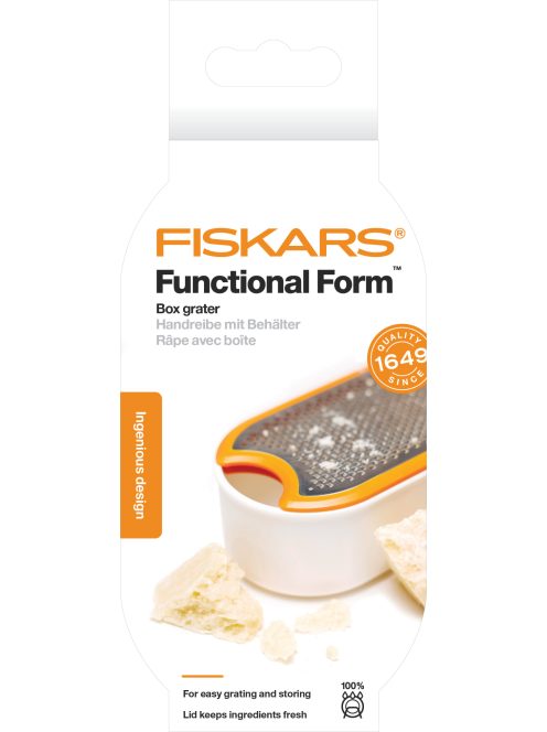 Fiskars Functional Form Reszelő tálkával, fehér (1019530)