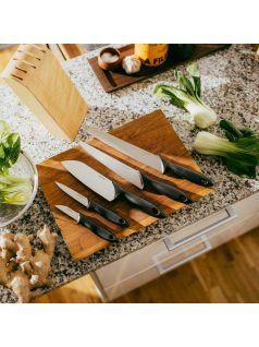   Fiskars Essential késkészlet nyírfa tartóval, 5 db késsel (1023782)