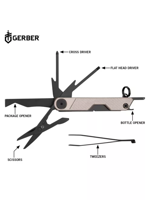 Gerber ARMBAR MINI Multiszerszám, csomagbontóval, rózsaarany - 25 év garanciával (2007706)