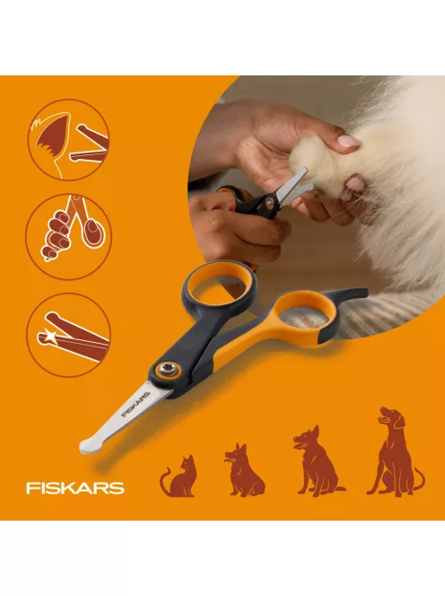 Fiskars Pet Care Precíziós szőrnyíró olló kisállatoknak (2009124)