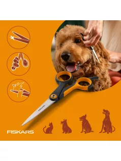   Fiskars Pet Care Szőrnyíró és formázó olló kisállatoknak (2009126)