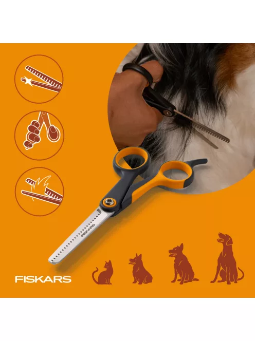 Fiskars Pet Care Szőrritkító olló kisállatoknak (2009128)