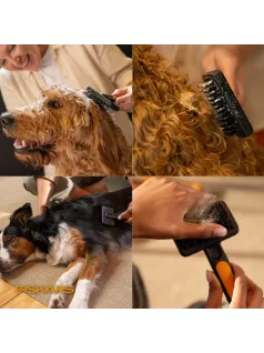   Fiskars Pet Care Szilikon szőrápoló kefe kisállatoknak (2009140)