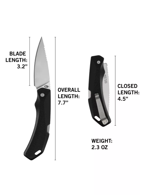 Gerber Forefront zsebkés, Fekete