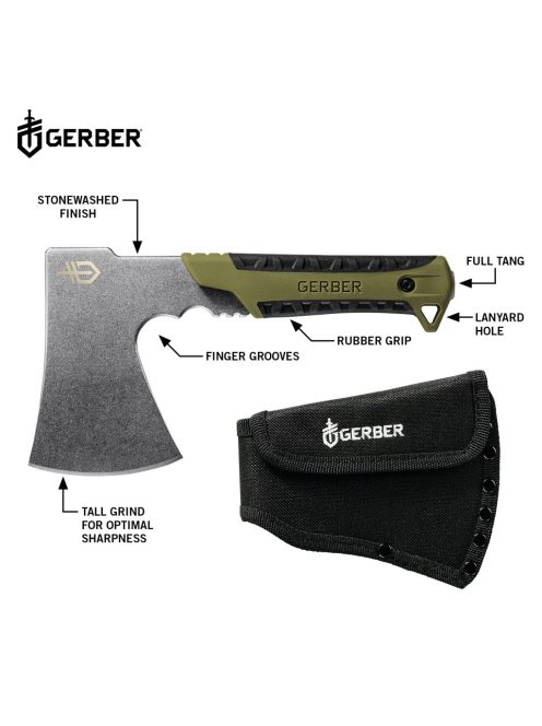 Gerber Pack szekerce, zöld, tokkal (1027507) - 25 év garanciával