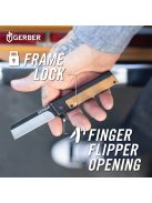 Gerber Quadrant Modern zsebkés, fa markolat (1050249) - 25 év garanciával