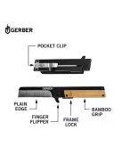 Gerber Quadrant Modern zsebkés, fa markolat (1050249) - 25 év garanciával