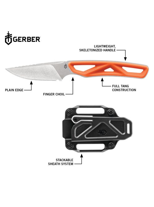 Gerber Exo-Mod Caper, FE, narancs, dobozban (1055361) - 25 év garanciával