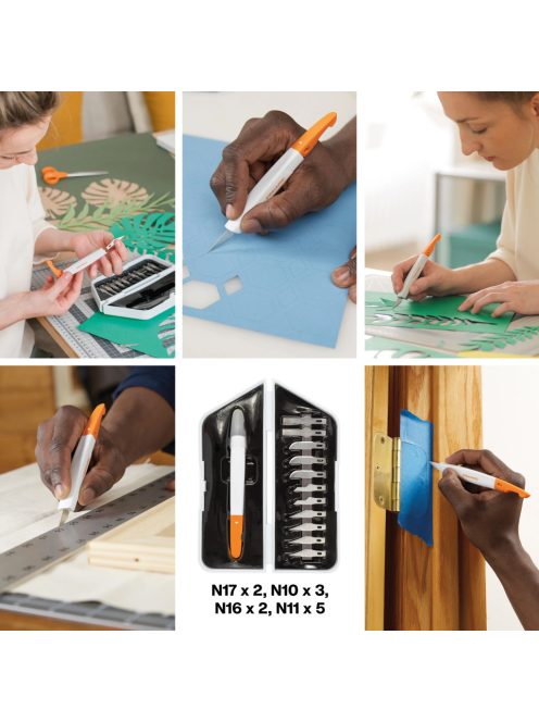 Fiskars Prémium precíziós faragó kés + penge készlet (1024384)