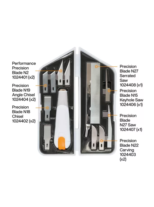 Fiskars Prémium univerzális vágókészlet faragáshoz és gravírozáshoz (1024385)